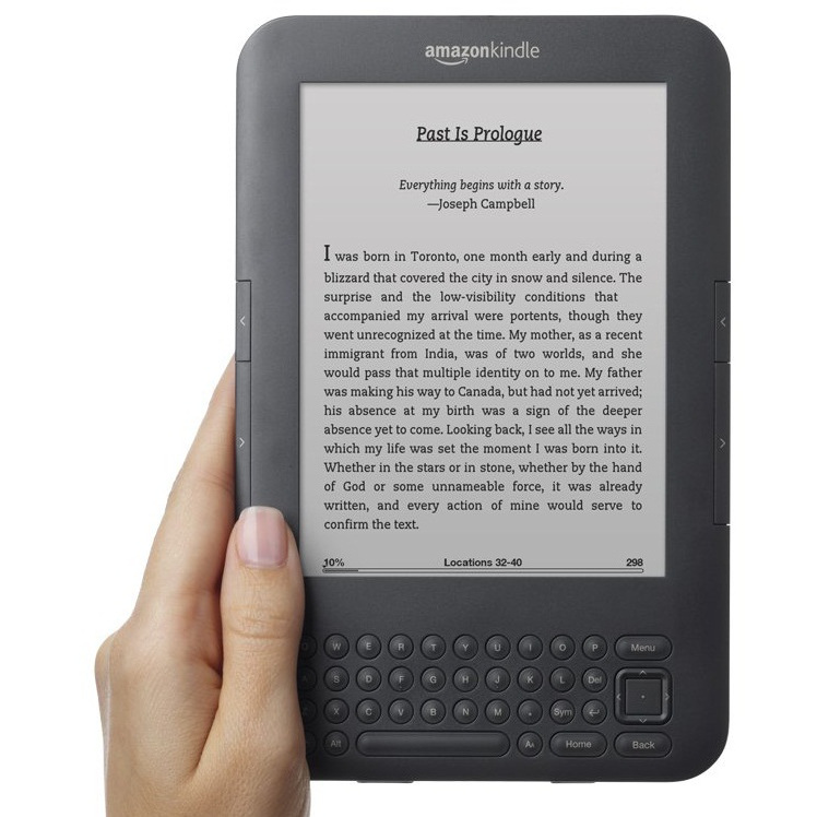 На экране ридера Amazon...