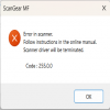 Ошибка сканера 255.0.0...